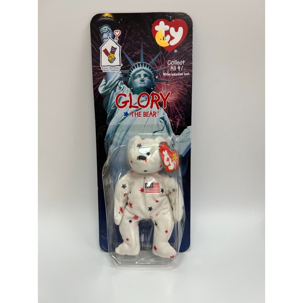 1999 TY McDonald's Teenie Beanie Babies Glory The Bear Sealed Card USA Vintage